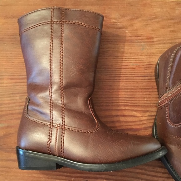 L’amour Western Brown Boots - Size 7 Toddler Girl - Picture 4 of 8